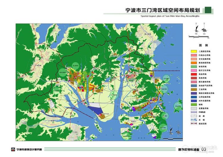 最新宁波市三门湾区域空间布局规划,高速 码头 机场