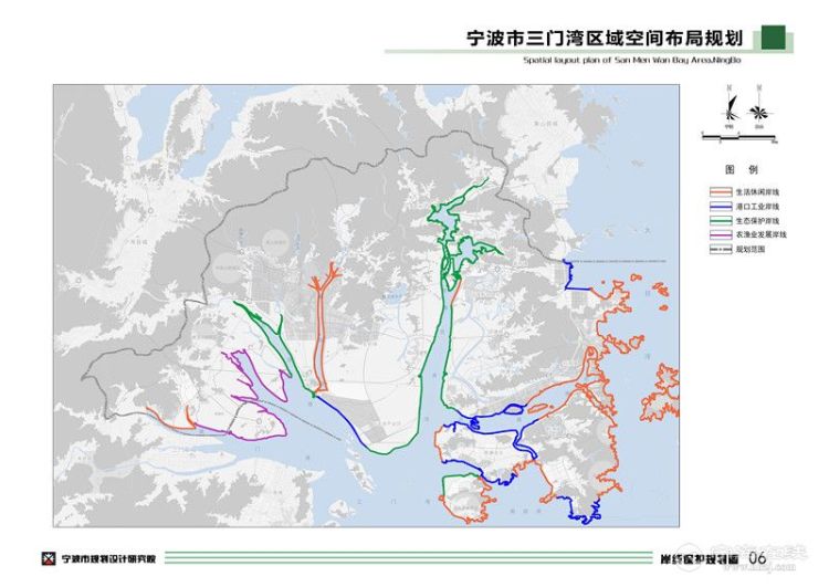 最新宁波市三门湾区域空间布局规划,高速 码头 机场