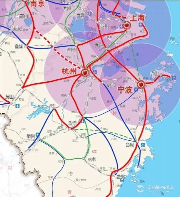 s203省道为沿海高铁建设需要让道,宁海,三门,象山将共用一个高铁站.