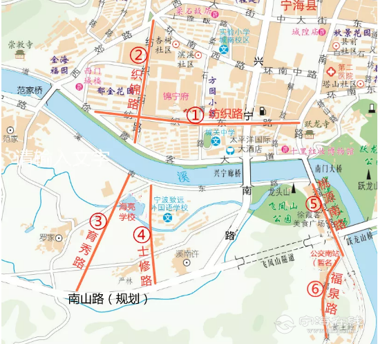 2.宁海县城区命名(更名)道路示意图(二)