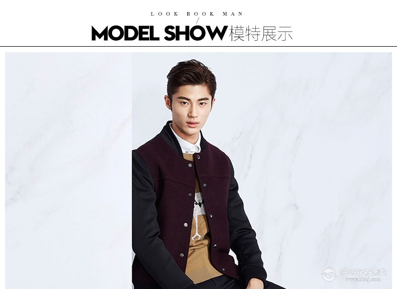 gxg男装 酒红色经典拼接夹克 专柜6百多 我这里399元