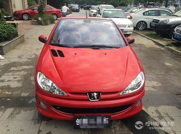 标致206cc07进口敞篷红色75万