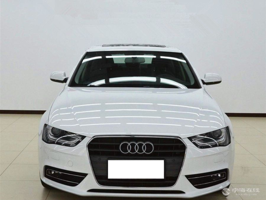 美女一手车,14款奥迪a4l白色.可首付30%可做黑名单