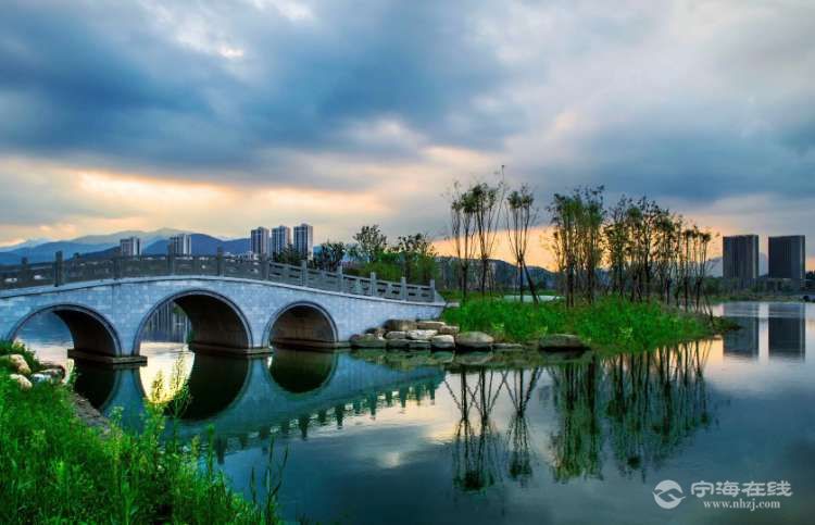 宁海天明湖公园照片图片