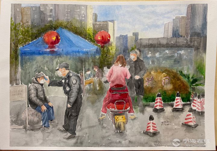 众志成城抗击疫情用画笔记录宁海抗击疫情瞬间