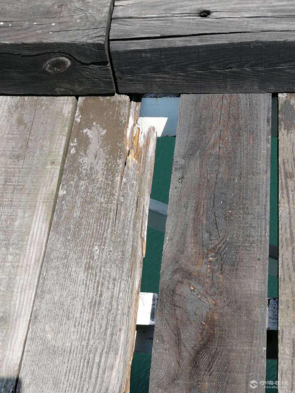 白溪水库的这桥天桥木板腐烂了十分危险应该封住为妥以免出人命